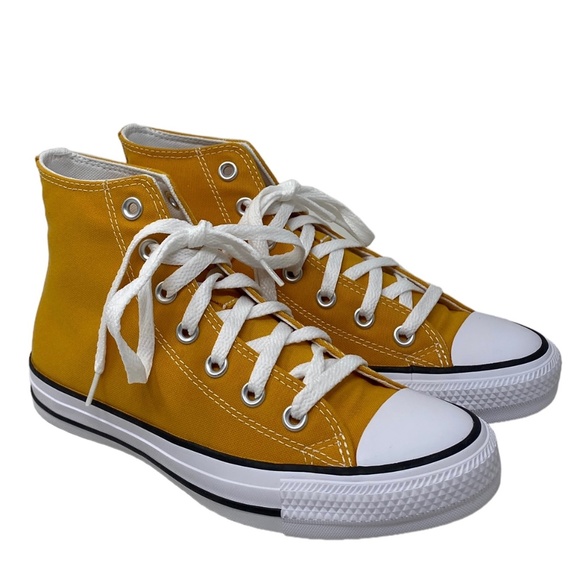 Converse Chuck Taylor High Top Shoe Canvas Orange For Women Casual Skate A09970C - Picture 2 of 10